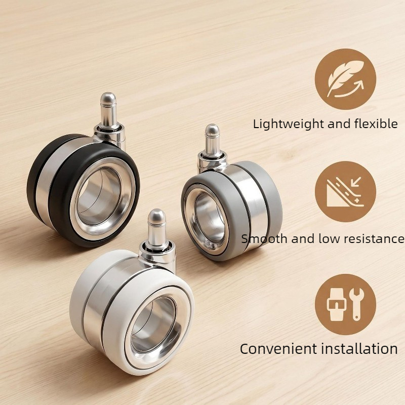 Furniture Hardware Types - Universal Circlip‑Type Caster Wheels Gaming Chair