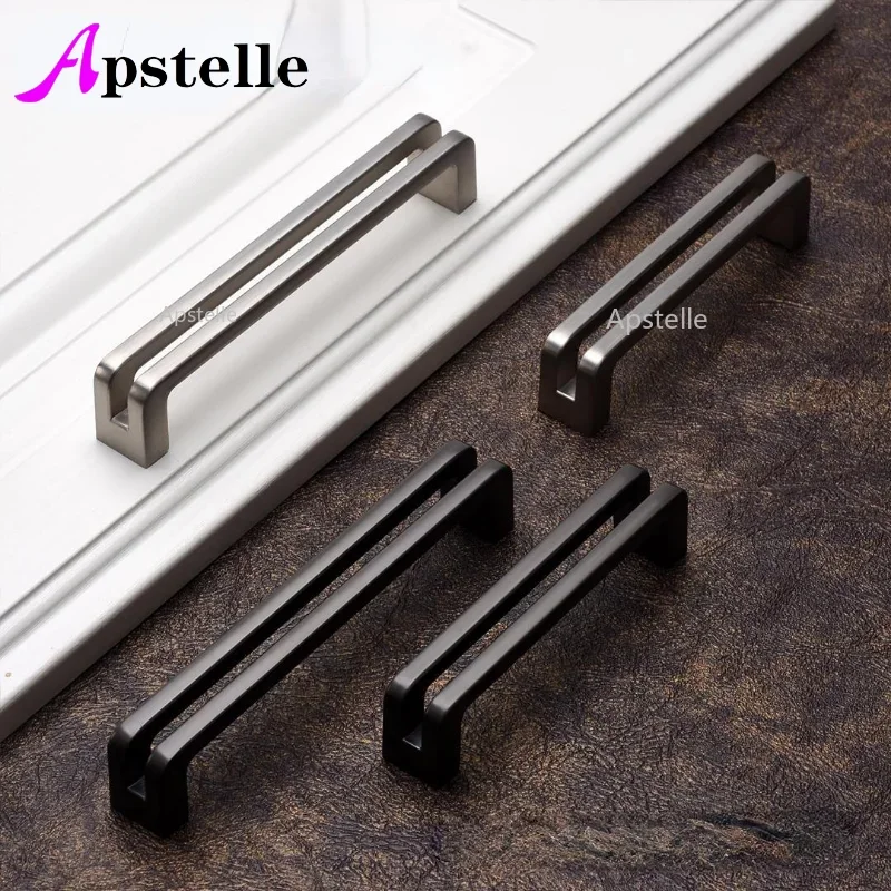 Furniture Hardware Black - New Chinese Double Handle Door Zinc
