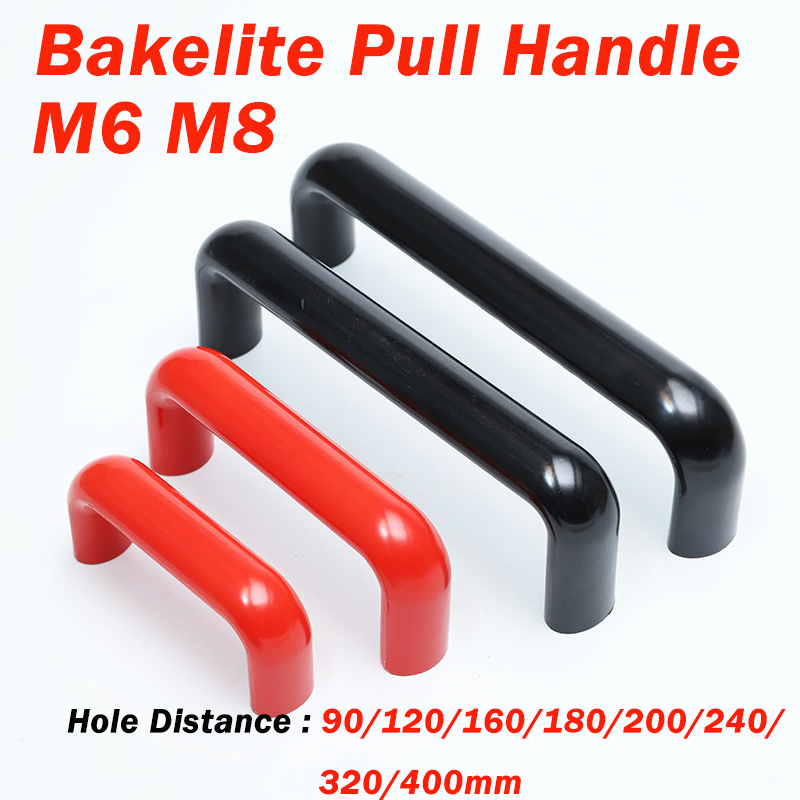 Red/Black Oval Bakelite Handle - Furniture Hardware Black review and price