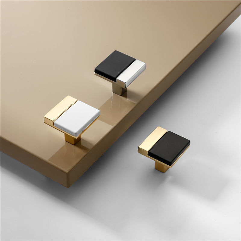 Zinc Alloy Modern Gold Black C - Furniture Hardware Black review and price