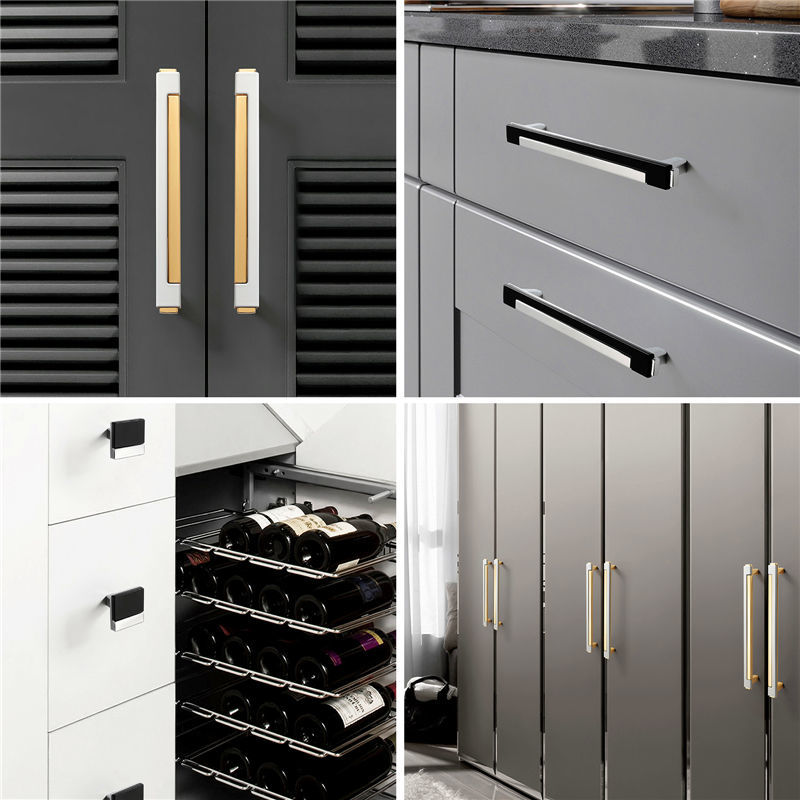 Zinc Alloy Modern Gold Black C - Furniture Hardware Black review and price