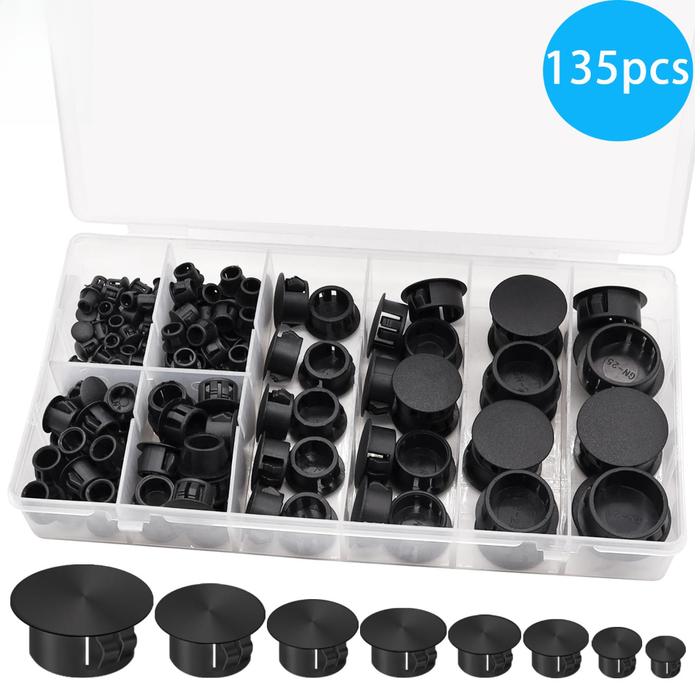 135pcs Black Cover Screw-type  - Furniture Hardware Types review and price