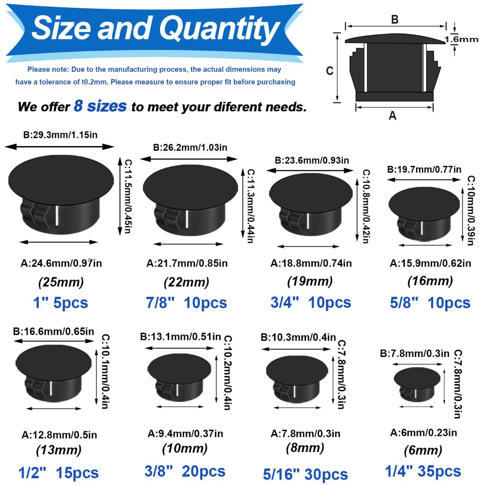 135pcs Black Cover Screw-type  - Furniture Hardware Types review and price