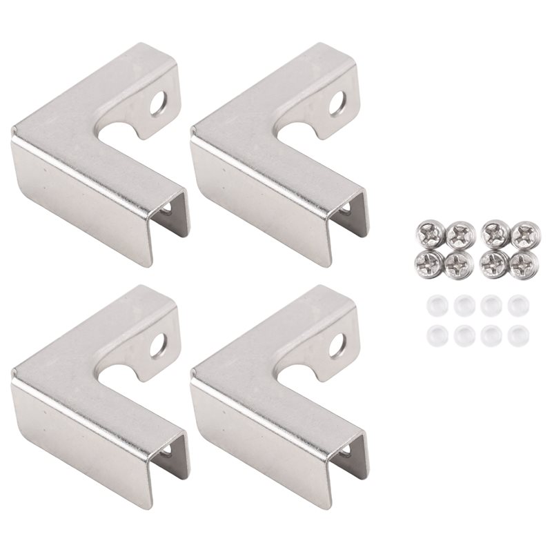 ABUI-4Pcs L Type Glass Fixing  - Furniture Hardware Types review and price