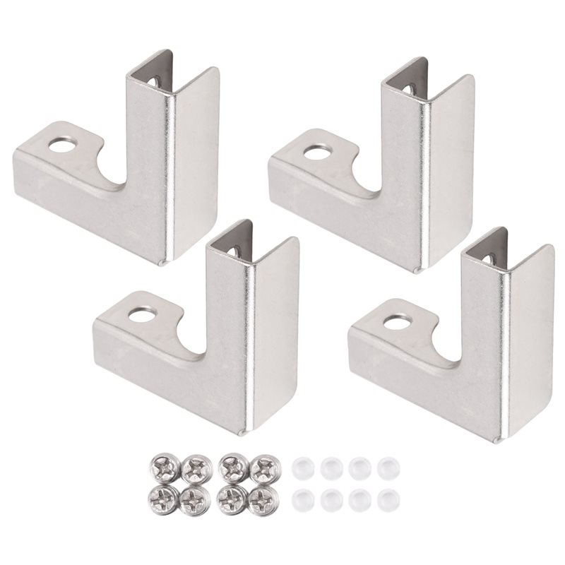 ABUI-4Pcs L Type Glass Fixing  - Furniture Hardware Types review and price